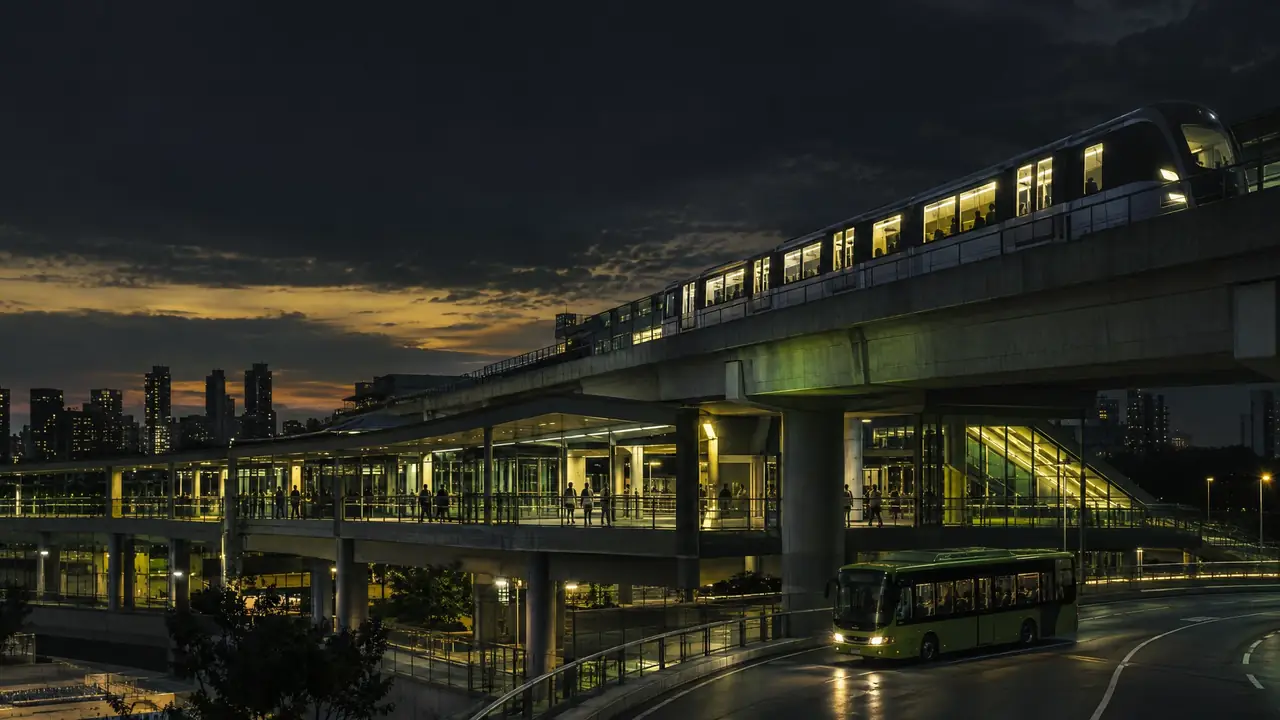 Travel scene illustrating Transit Moment